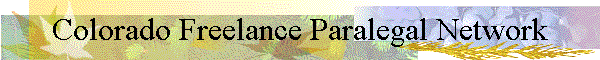 Colorado Freelance Paralegal Network