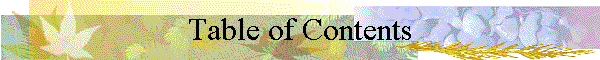 Table of Contents